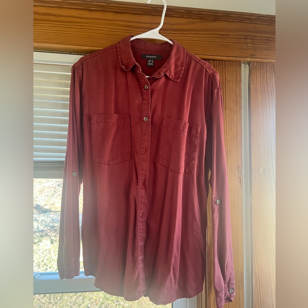 Burnt orange button up